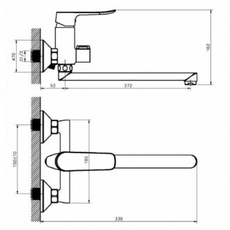 Смеситель для ванны Agger Nice A2521100