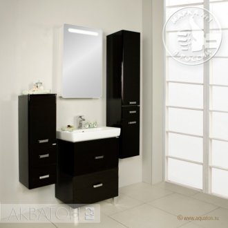 Мебель для ванной Акватон Америна Н 70 см черный глянец