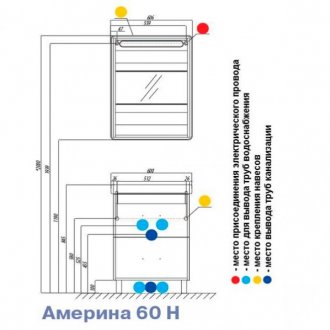 Мебель для ванной Акватон Америна Н 60 см темно-коричневая