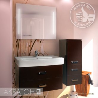 Мебель для ванной Акватон Америна 80 см темно-коричневая