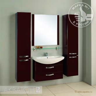 Мебель для ванной Акватон Ария М 80 см темно-коричневая