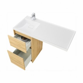 Мебель для ванной Акватон Лондри 105 дуб сантана левосторонняя