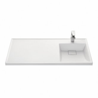 Мебель для ванной Акватон Лондри 120 дуб сантана/белая правосторонняя