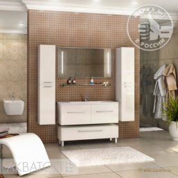 Мебель для ванной Акватон Мадрид М 120 см белая 2 ...