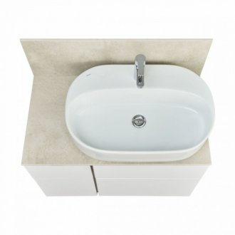 Мебель для ванной Акватон Мишель 80 белая Round керамогранит