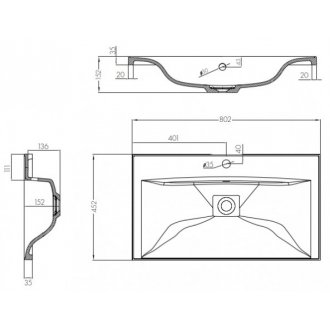 Мебель для ванной Акватон Римини 80 черный глянец