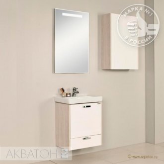 Мебель для ванной Акватон Йорк mini 55 см белый/ясень фабрик