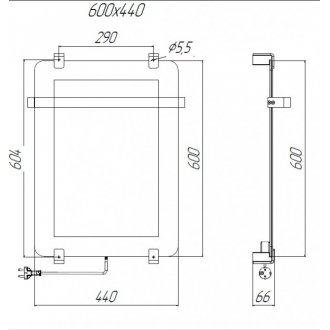 Полотенцесушитель электрический Allen Brau Infinity 440x600