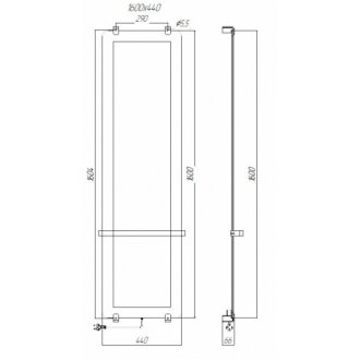 Полотенцесушитель электрический Allen Brau Infinity 440x1600