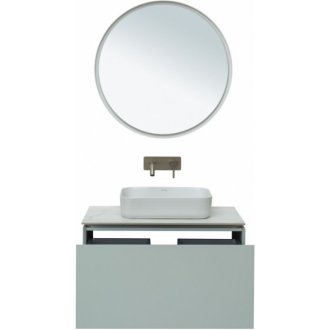 Мебель для ванной Allen Brau Infinity 85 см сплошной фасад светло-серый