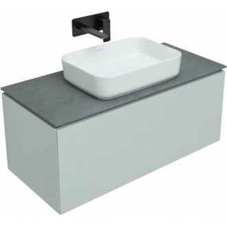 Мебель для ванной Allen Brau Infinity 100 см сплошной фасад светло-серый
