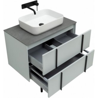 Мебель для ванной Allen Brau Reality 80 см с накладной раковиной светло-серый