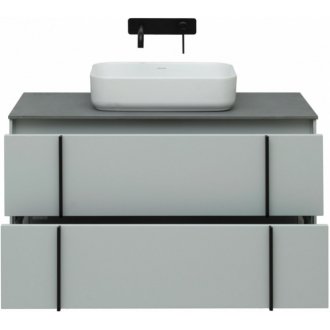 Мебель для ванной Allen Brau Reality 100 см с накладной раковиной светло-серый