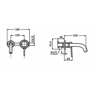 Смеситель для раковины ALMAes Atlas TVZ-0813