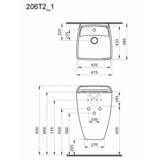 Раковина Ambassador Benefit 206T20201