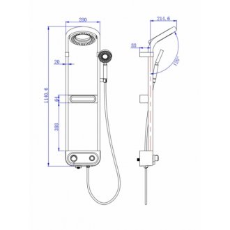 Душевая панель AQUAme AQM8004W