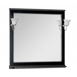 Зеркало Aquanet Валенса 90 черное краколет/серебро