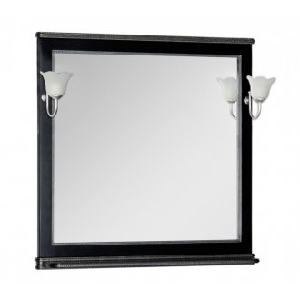 Зеркало Aquanet Валенса 90 черное краколет/серебро