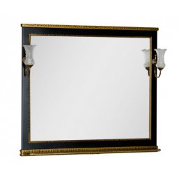 Зеркало Aquanet Валенса 90 черное краколет/золото