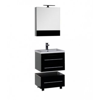 Мебель для ванной Aquanet Верона 58 черная подвесная