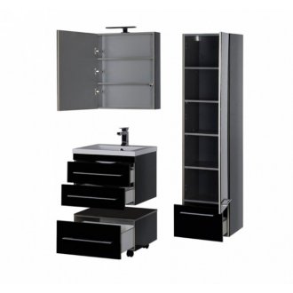 Мебель для ванной Aquanet Верона 58 черная подвесная