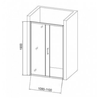 Душевая дверь Aquanet SD-1100A 110 см