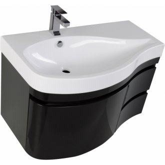 Мебель для ванной Aquanet Сопрано 95 L черная
