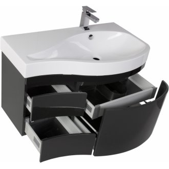 Мебель для ванной Aquanet Сопрано 95 R черная