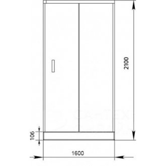 Душевая дверь Aquanet Alfa NAA6121 160 см