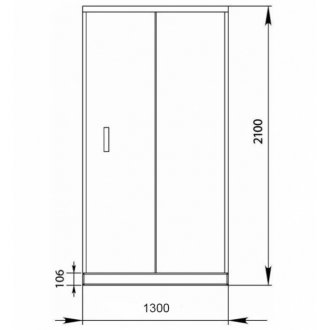Душевая дверь Aquanet Alfa NAA6121 130 см