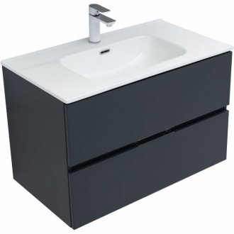 Мебель для ванной Aquanet Алвита New 80 с ящиками антрацит