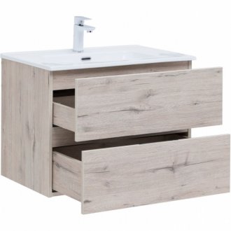 Мебель для ванной Aquanet Алвита New 70 с ящиками дуб веллингтон белый