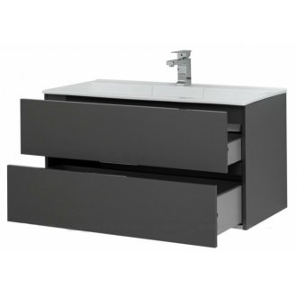Мебель для ванной Aquanet Алвита 100 серый антрацит