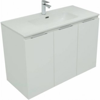 Мебель для ванной Aquanet Алвита New 100 с дверцами белая матовая