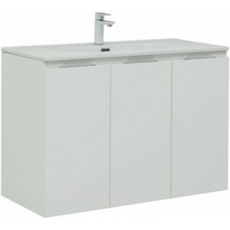 Мебель для ванной Aquanet Алвита New 100 с дверцами белая матовая