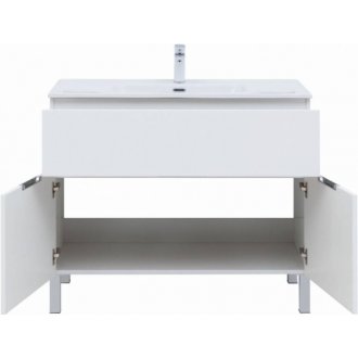 Мебель для ванной Aquanet Алвита New 100 напольная белая матовая
