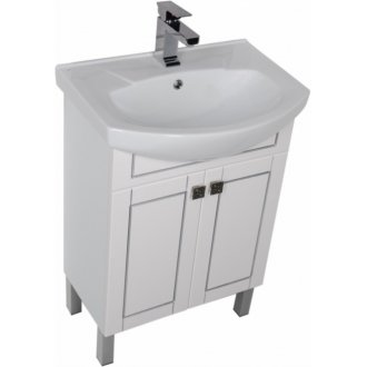 Мебель для ванной Aquanet Честер 60 белая патина серебро