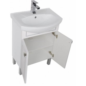 Мебель для ванной Aquanet Честер 60 белая патина серебро