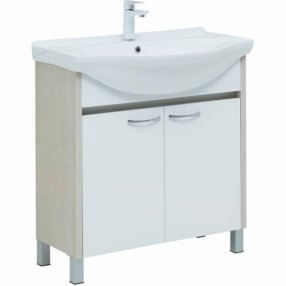 Мебель для ванной Aquanet Донна 80 белая/белый дуб
