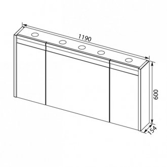 Зеркало шкаф aquanet лайн 90