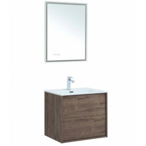 Мебель для ванной Aquanet Lino Flat 60 дуб веллингтон