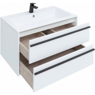 Мебель для ванной Aquanet Lino 90 белая матовая