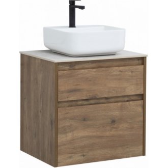 Мебель для ванной со столешницей Aquanet Nova Lite 60 2 ящика дуб рустикальный