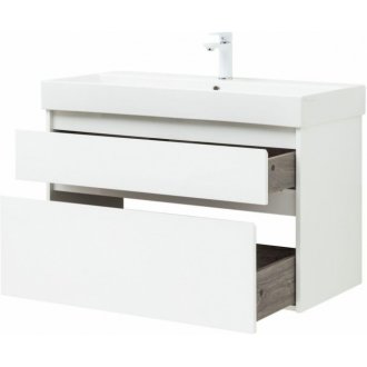 Мебель для ванной Aquanet Nova Lite 100 2 белый глянец