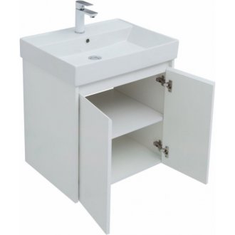 Мебель для ванной Aquanet Nova Lite 60 2 дверцы белый глянец