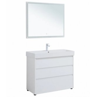 Мебель для ванной Aquanet Nova Lite 100 3 белый глянец
