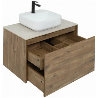 Мебель для ванной со столешницей Aquanet Nova Lite 75 1+1 дуб рустикальный