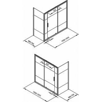 Шторка на ванну Aquanet Practic 155x70 см