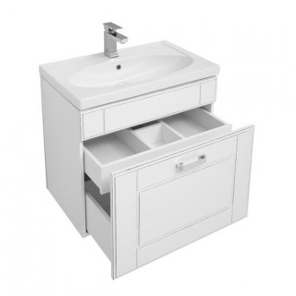 Мебель для ванной Aquanet Рондо 70 белый антик с ящиком