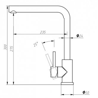 Смеситель для кухни Aquanet Steel AF211-41S